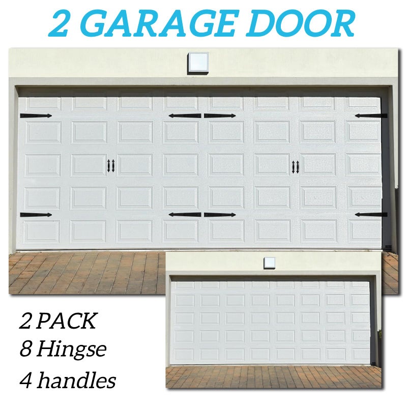 RHULKRUI Magnetic Garage Door Hardware Magnetic Garage Door Handles Garage Door Decorative Magnetic for Iron Door 4 Magnetic Hinges + 2 Magnetic Handles for Garage Doors (Classics Style) - Image 5